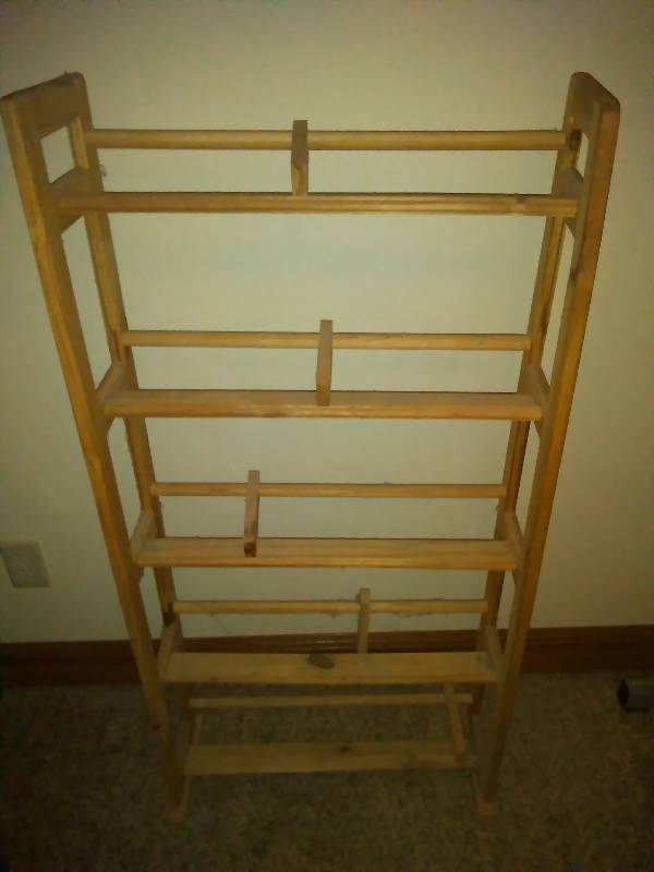 lot 58 image: DVDCD Wood Rack Organizer