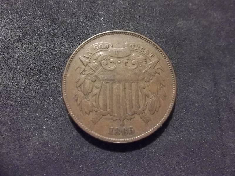 1865 2-Cent Piece