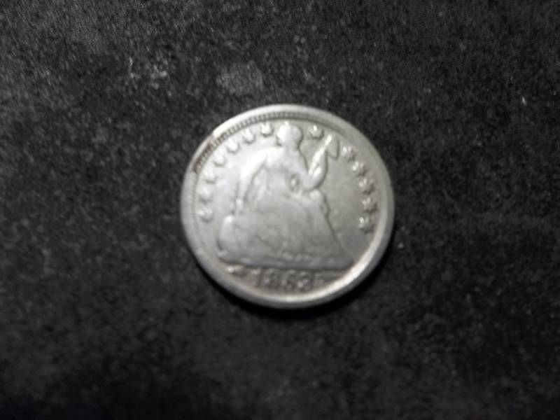 1853 Seated Liberty Half Dime