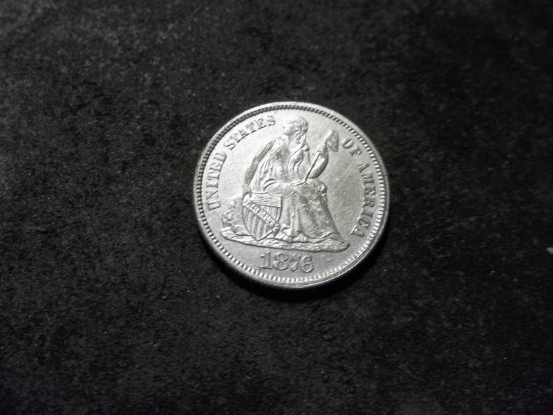 1876 Seated Liberty Dime