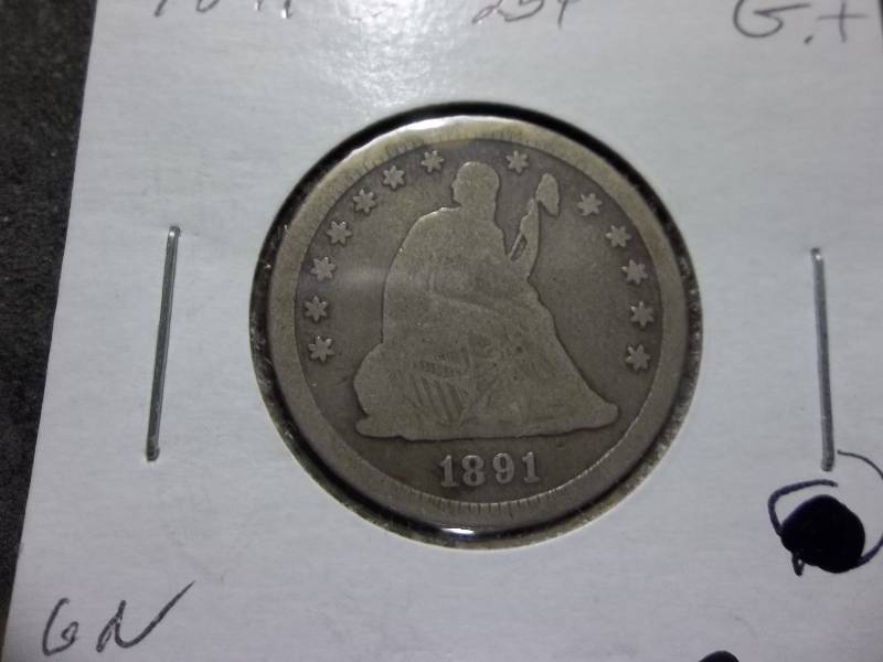 1891 S Seated Liberty Quarter