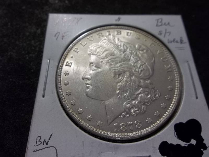 1878  Morgan Silver Dollar With 7 Over 8 Tail Feathers