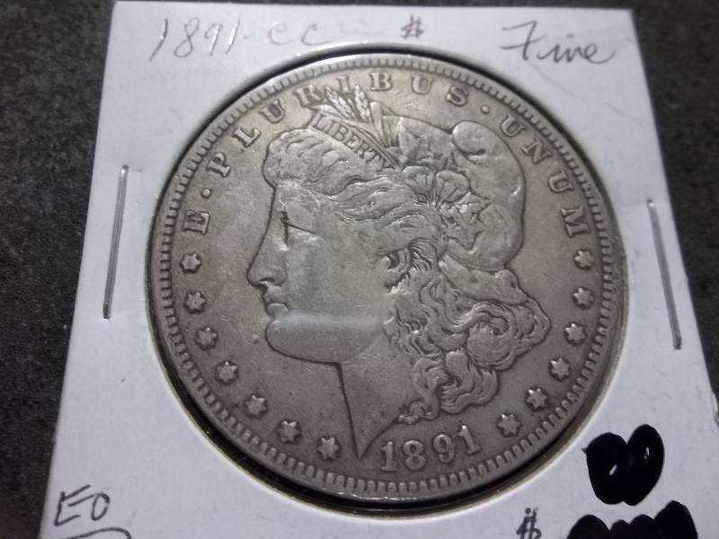 1891 CC Morgan Silver Dollar