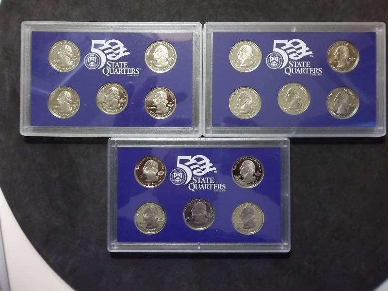 2002, 2005, 2007 State Quarter Set Proofs