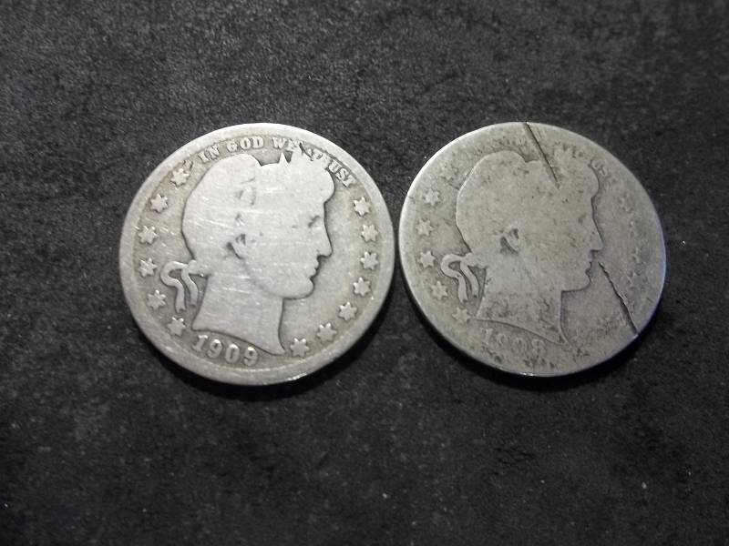 1908 D, 1909 Barber Quarters