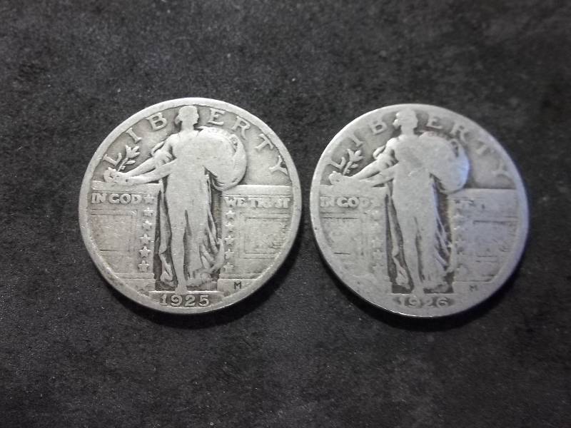 1925, 1926 Standing Liberty Quarters