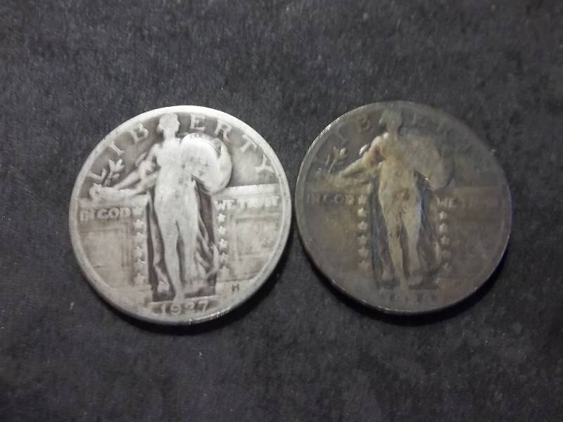 1927, 1928 Standing Liberty Quarters