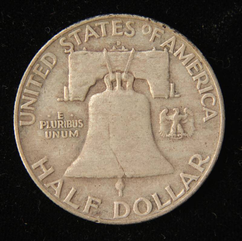 1954 FRANKLIN SILVER HALF DOLLAR