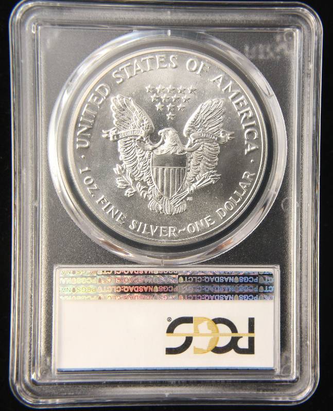 1989 AMERICAN SILVER EAGLE 1 TROY OZ. .999 FINE SILVER MS69 PCGS