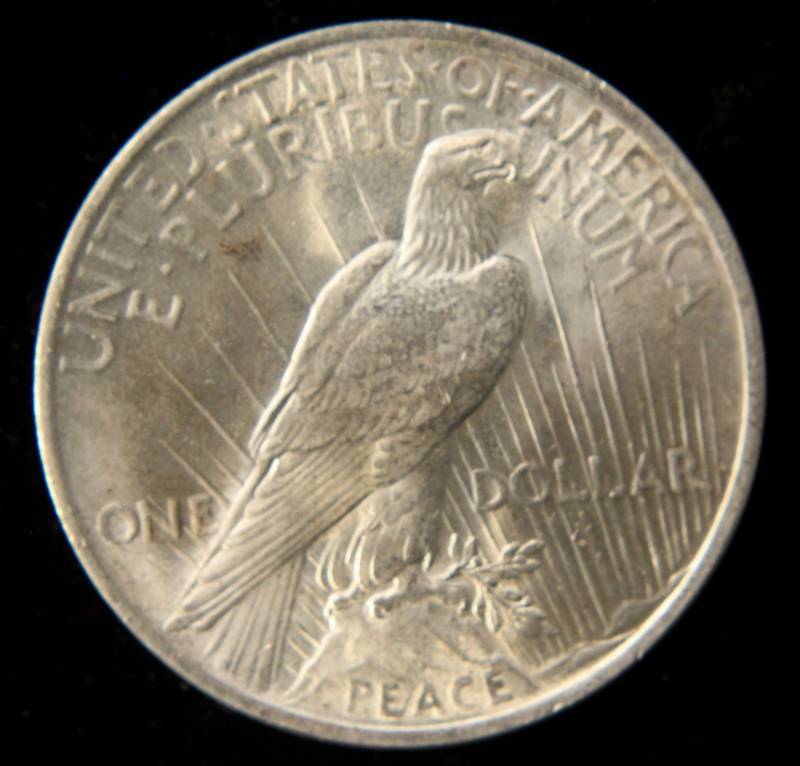 1923 PEACE SILVER DOLLAR BU-UNC