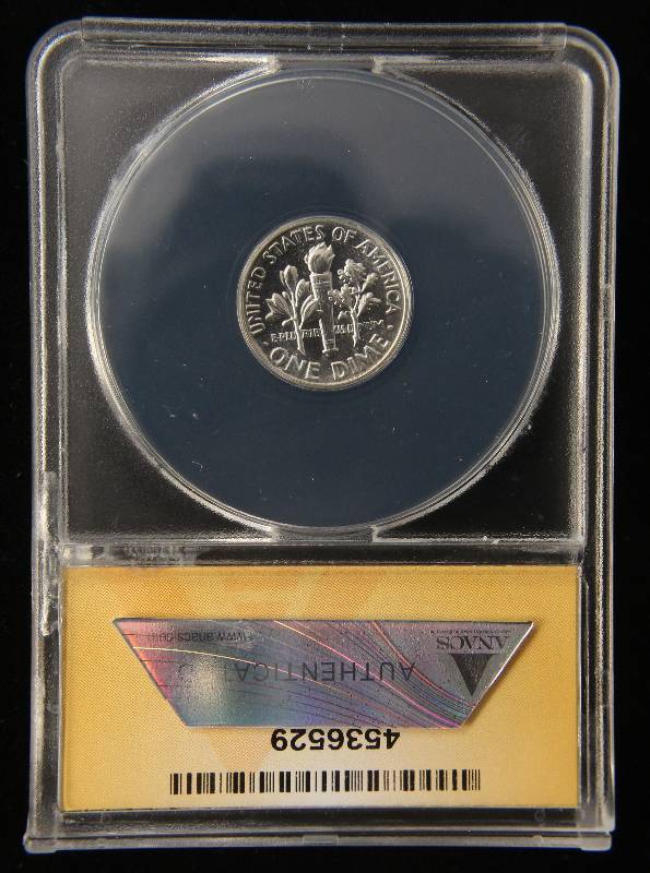1955 PROOF ROOSEVELT SILVER DIME PF65 ANACS