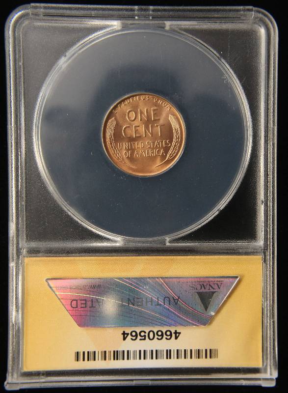 1944 US WHEAT CENT MS65RD ANACS