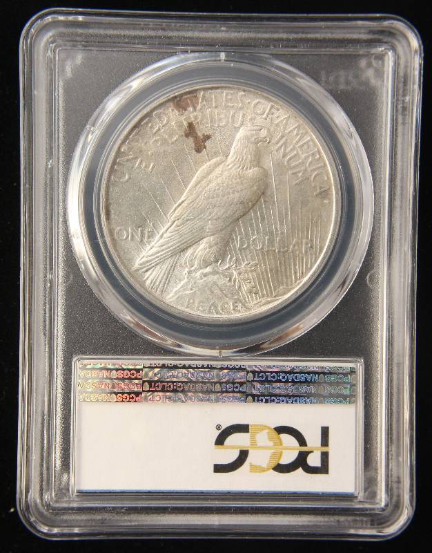 1922 PEACE SILVER DOLLAR MS61 PCGS