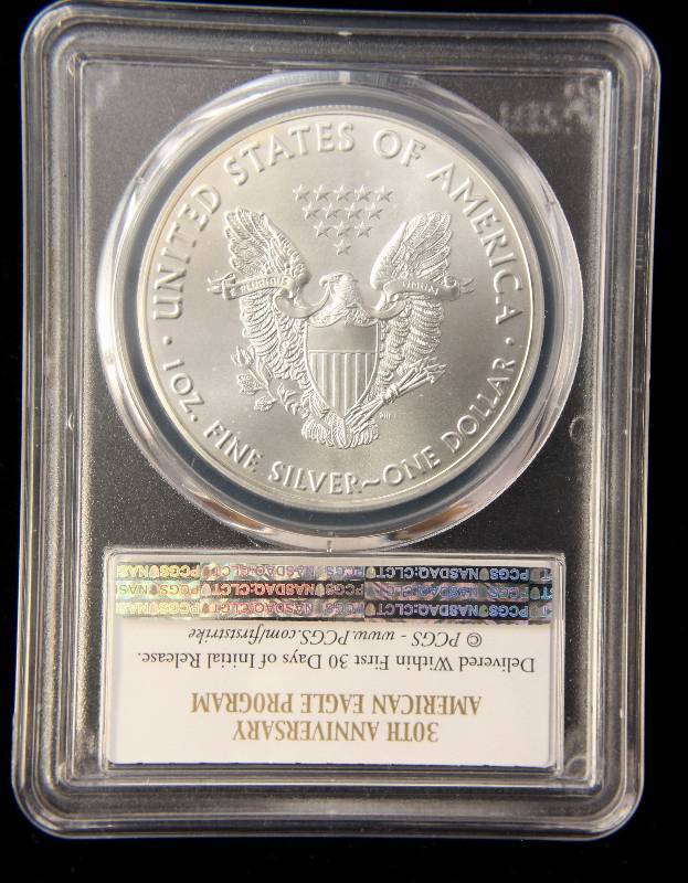 2016 AMERICAN SILVER EAGLE 1 TROY OZ. .999 FINE SILVER MS70 PCGS FIRSTSTRIKE