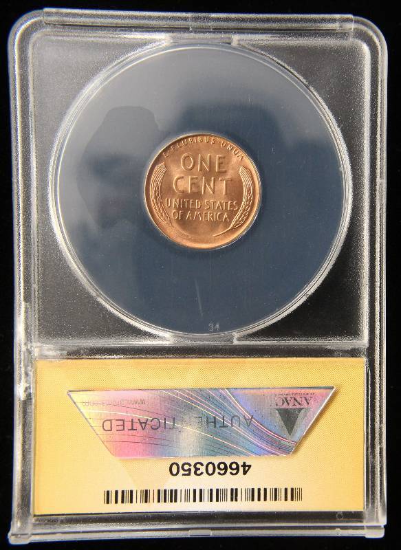 1944-S US WHEAT CENT MS65 RED ANACS