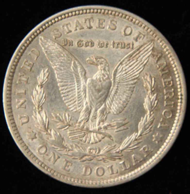 1921 MORGAN SILVER DOLLAR AU