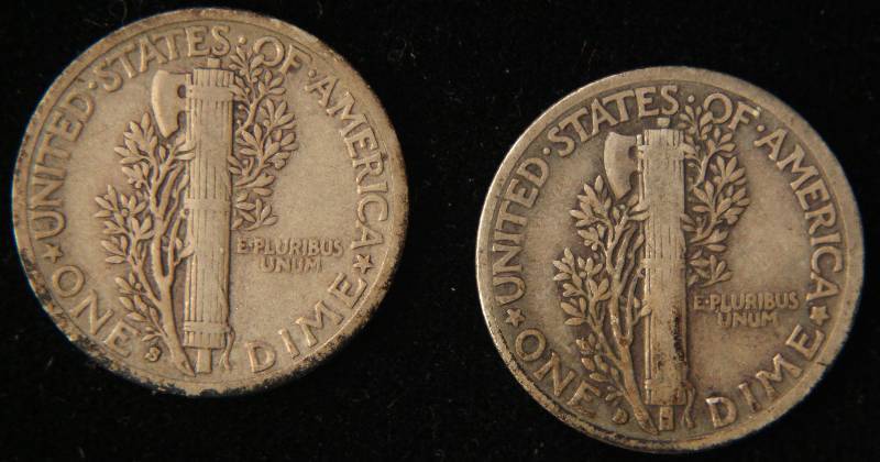 1937-D & 1937-S MERCURY SILVER DIMES