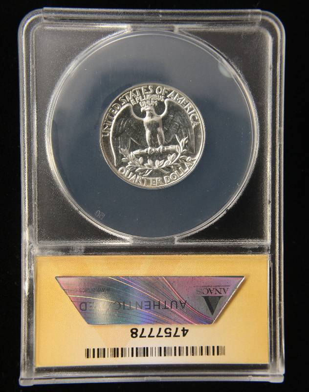 1958 PROOF WASHINGTON SILVER QUARTER PF66 ANACS