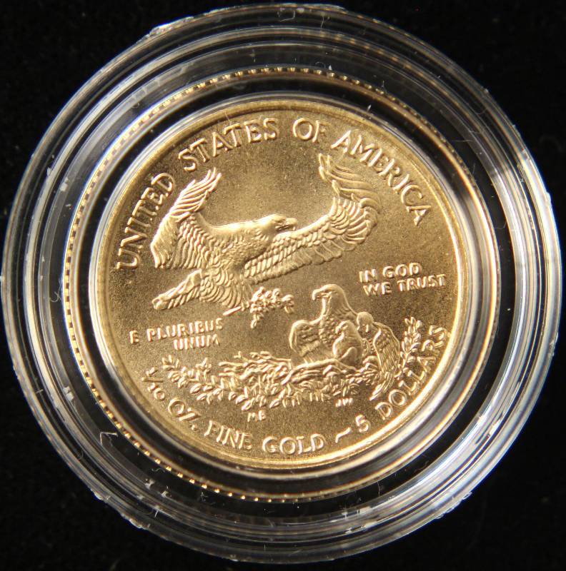 2016 $5 AMERICAN GOLD EAGLE 110TH TROY OZ. IN AIRTITE HOLDER