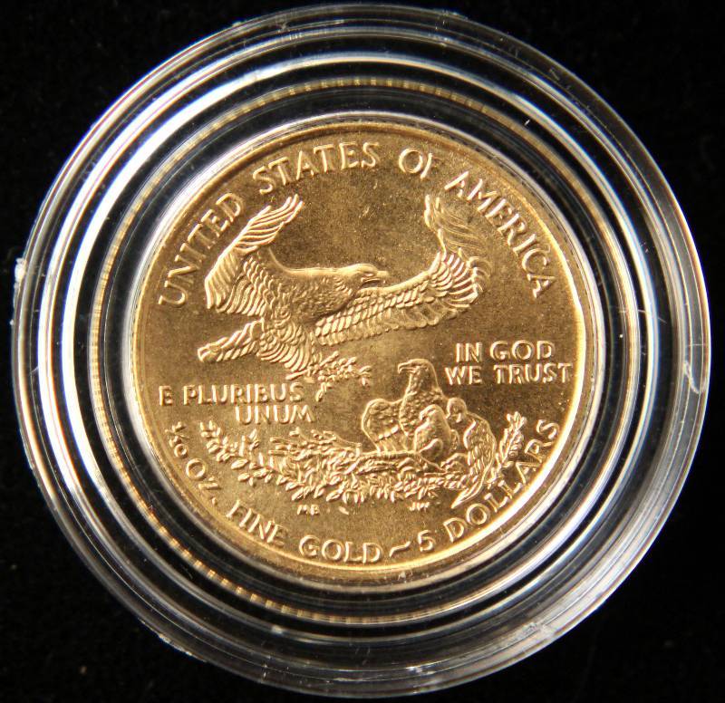 1996 $5 AMERICAN GOLD EAGLE 110TH TROY OZ. IN AIRTITE HOLDER