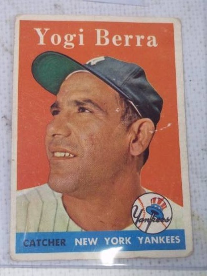 lot 6 image: 1958 Yogi Berra Baseball Card