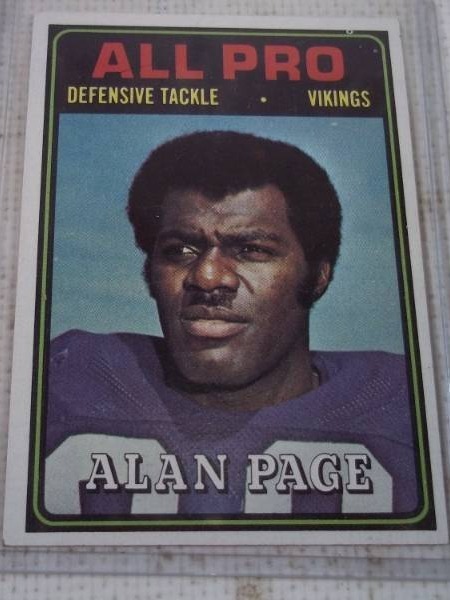 lot 109 image: 1974 Alan Page Most Valuable Player Topps Card