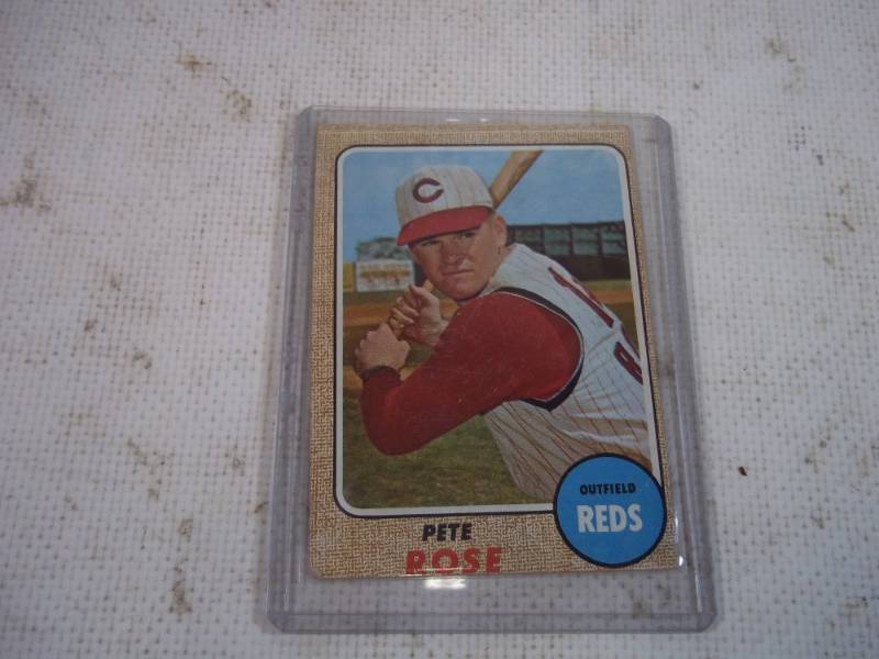 lot 120 image: 1968 Topps Pete Rose Baseball Card