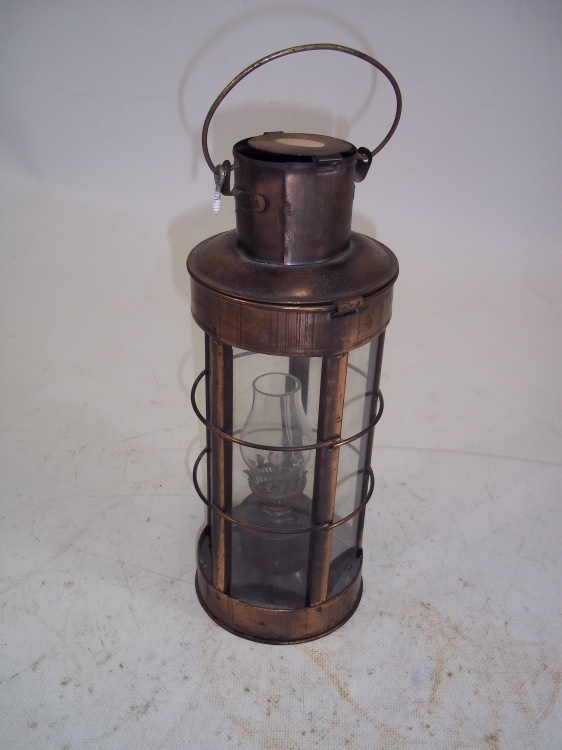 lot 134 image: Hanging Oil Lamp