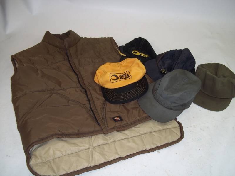 lot 50 image: Vintage Stearns Vest and Vintage Hats
