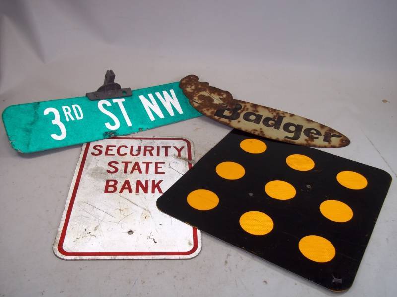 lot 56 image: Lot of 4 Signs