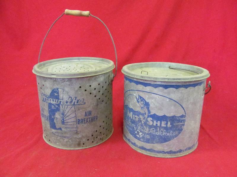 vintage minnow buckets