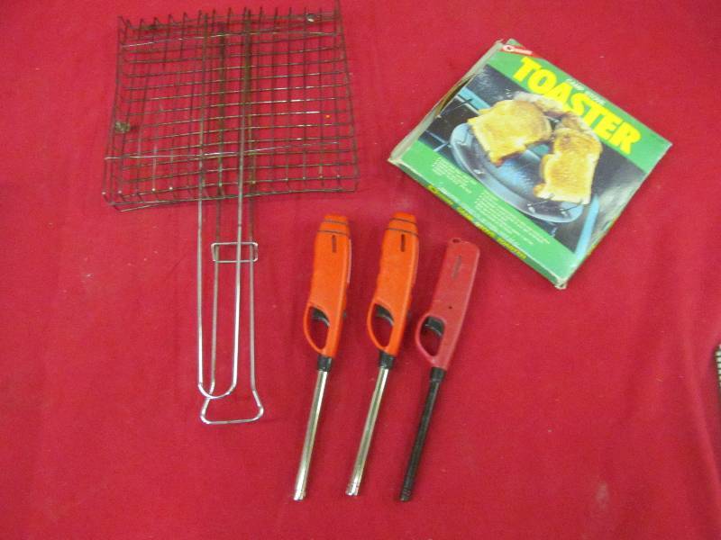camp stove toaster, fire starters