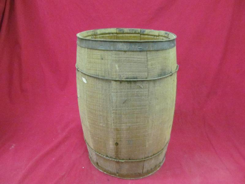 vintage wood barrel