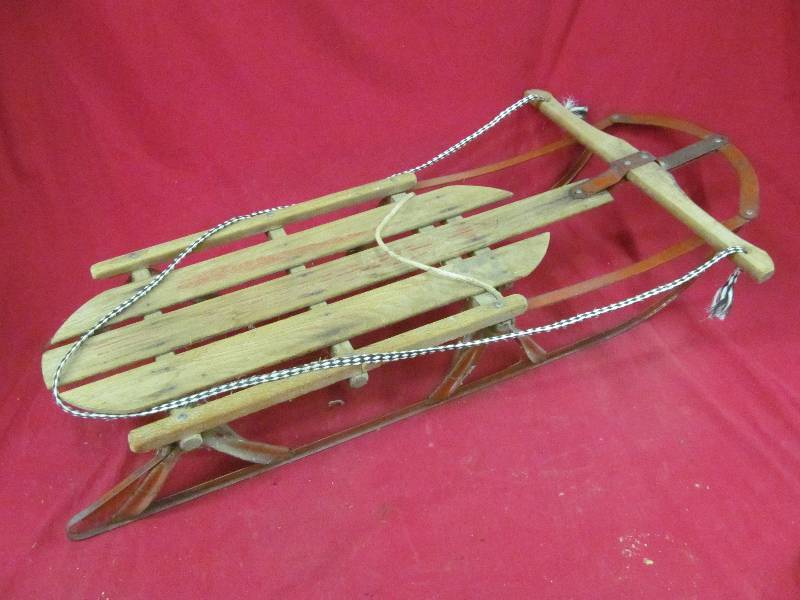 vintage snow sled