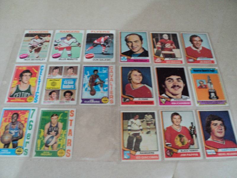 basketball and hokey cards...