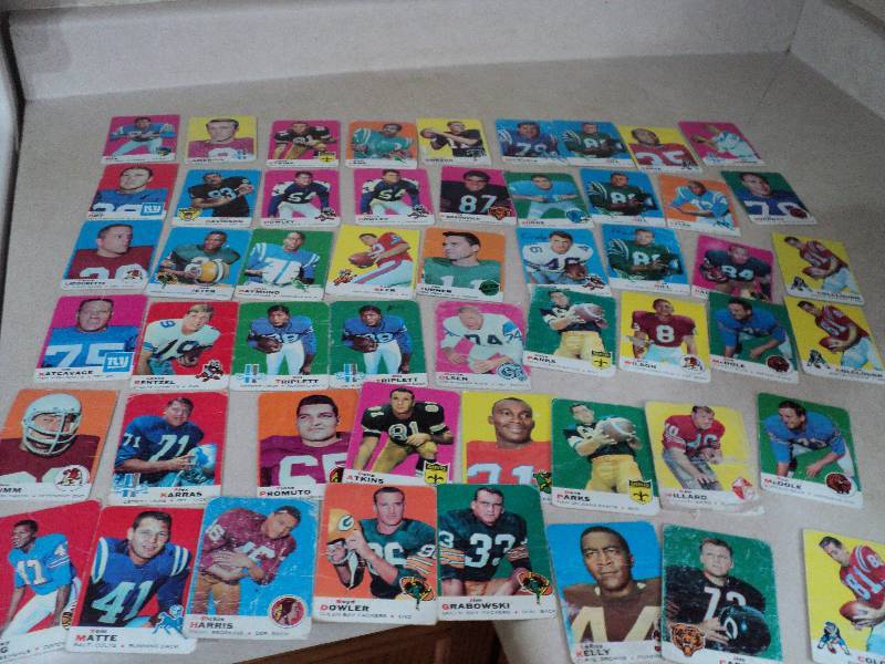 52 football cards from the 60s...