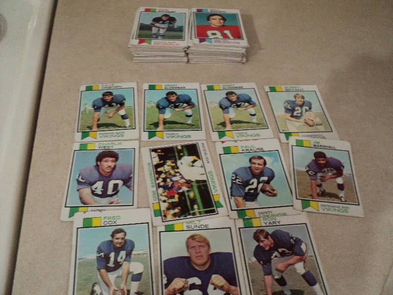 127 Topps football cards from 1972...
