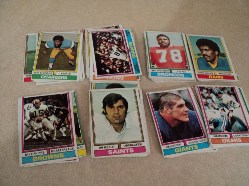 84 football cards from the 60s and ...