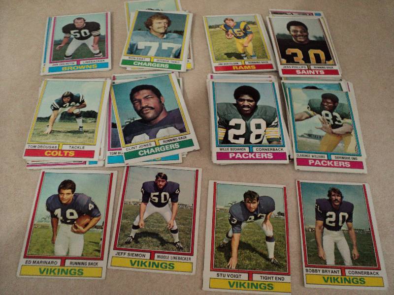 80 football cards from the 60s and ...