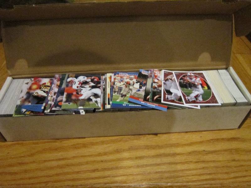 Box of football cards...