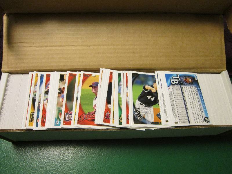Box of 2010 Topps baseball cards...
