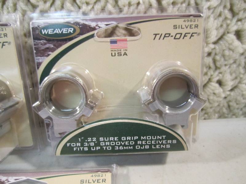 lot 20 image: Lot of 3 New Gun Scope Mount Sets S...