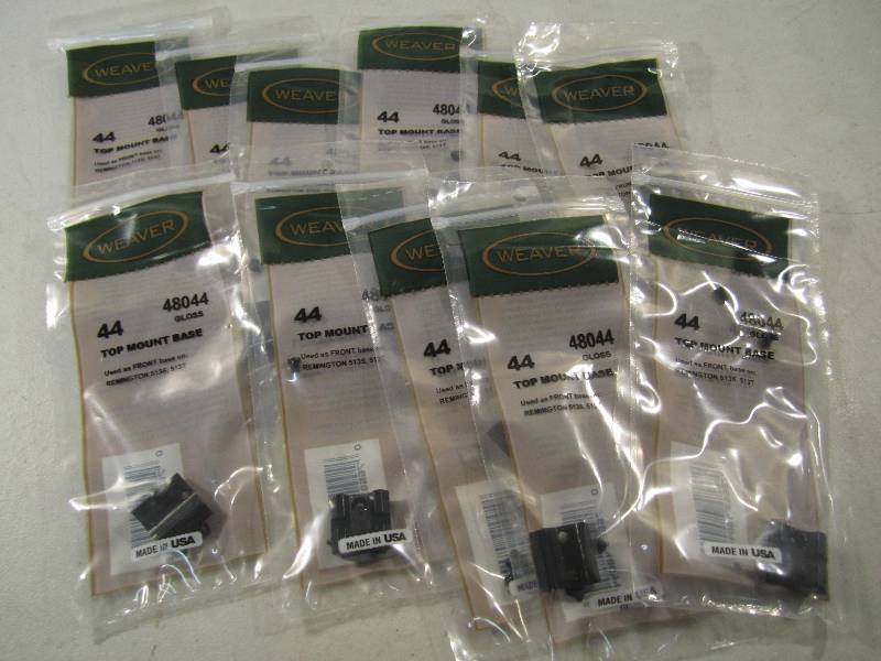lot 25 image: Lot of 12 Weaver Gun Scope Top Moun...