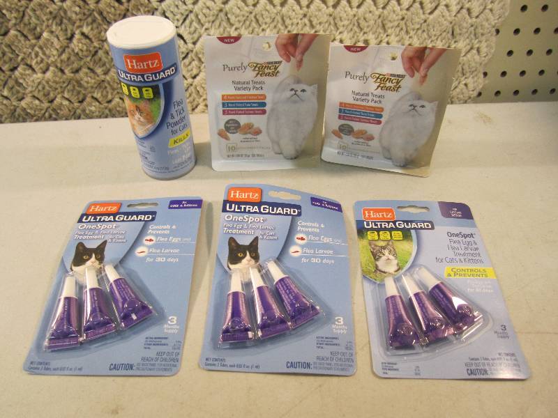 lot 69 image: Mix Lot of Cat Treats and Flea Prot...