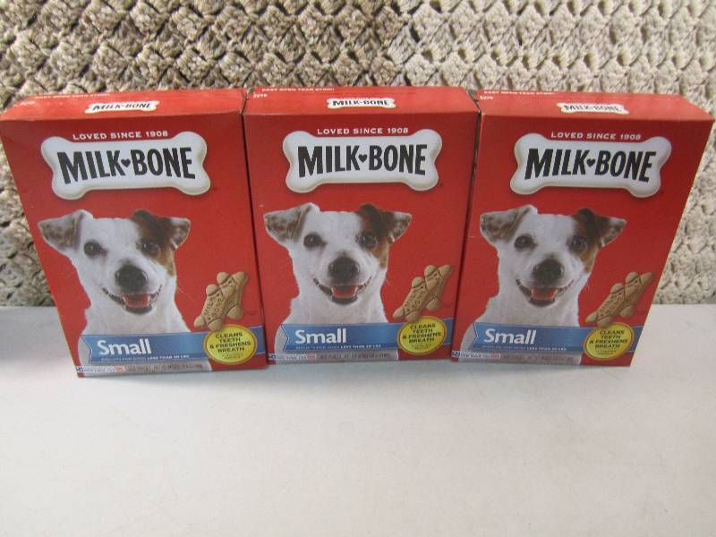lot 72 image: Lot of 3 Boxes Milk-Bone Dog Treat ...