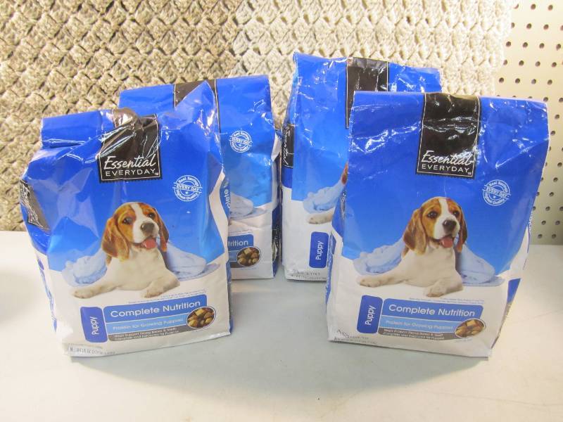 lot 86 image: Lot of 4 Bags Puppy Food 3.5 pound ...