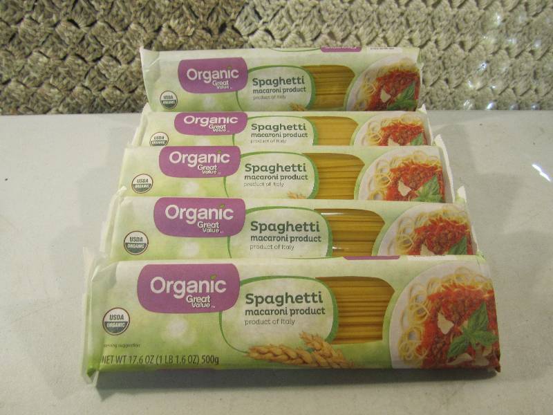 lot 106 image: Lot of 5 Packs Organic Spaghetti Ov...