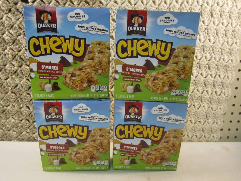 lot 131 image: Lot of 4 Boxes Chewy Smores Granol...
