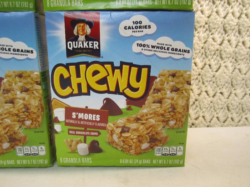 lot 132 image: Lot of 4 Boxes Chewy Smores Granol...
