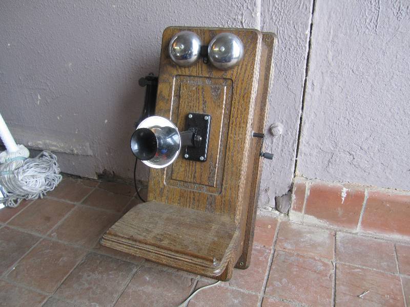 lot 155 image: Vintage Looking Telephone Wired to ...